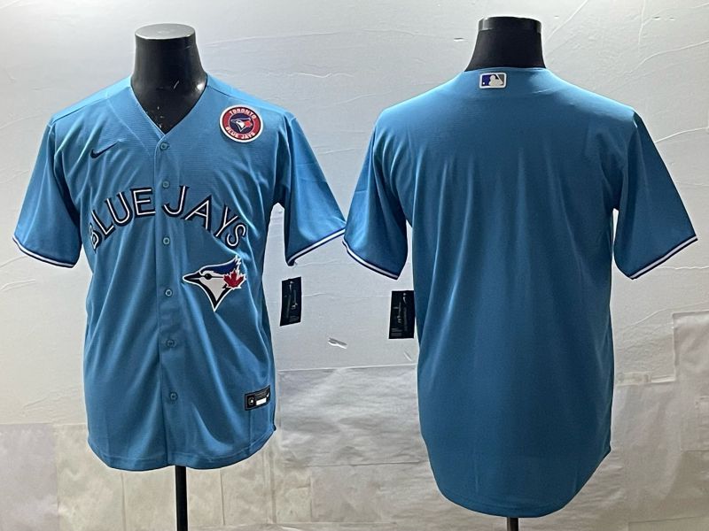 Men 2025 Toronto Blue Jays Blank Light Blue Game Nike MLB Jersey style 05->toronto blue jays->MLB Jersey